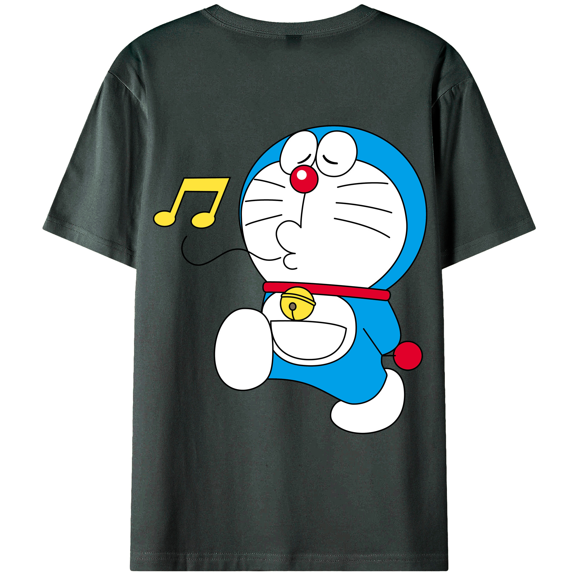 （画像用） ドラえもん Doraemon 綿100％ メンズ半袖Tシャツ（バックプリント） 通気性